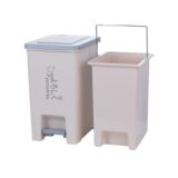 Hokori Square Step-On Dustbin 15L