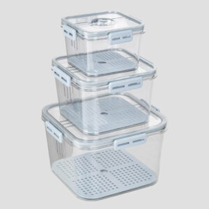 Set of 3 Hokori square food containers